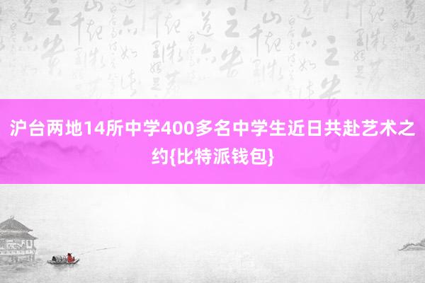 沪台两地14所中学400多名中学生近日共赴艺术之约{比特派钱包}