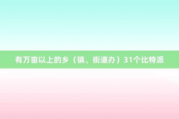 有万亩以上的乡（镇、街道办）31个比特派