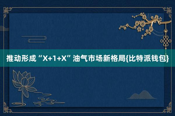 推动形成“X+1+X”油气市场新格局{比特派钱包}