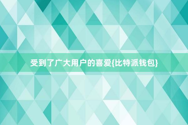 受到了广大用户的喜爱{比特派钱包}