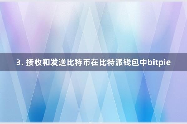 3. 接收和发送比特币在比特派钱包中bitpie