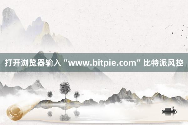 打开浏览器输入“www.bitpie.com”比特派风控