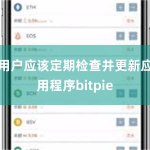 用户应该定期检查并更新应用程序bitpie